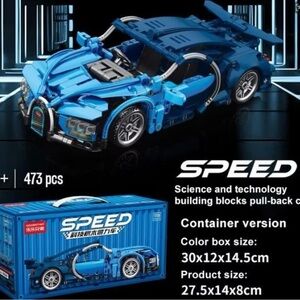 Speedo Blue Racing Car Building Set